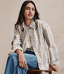 Floral Striped Chore Jacket carousel Product Image 4