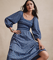Petite Garden Clip Smocked Midi Dress carousel Product Image 4