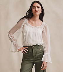 Dotted Tulle Blouse carousel Product Image 4
