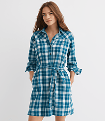 Plaid Belted Mini Pocket Shirtdress carousel Product Image 3