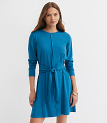 Heathered Tie Waist Mini Dress carousel Product Image 1