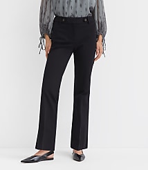 Petite Tab Waist Boot Cut Pants in Bi-Stretch carousel Product Image 3