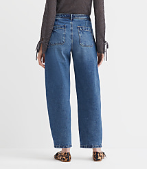 High Rise Barrel Jeans in Authentic Vintage Mid Wash carousel Product Image 3
