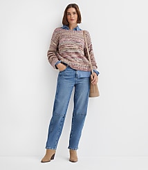 Petite Spacedye Ribtrim Boatneck Sweater carousel Product Image 2