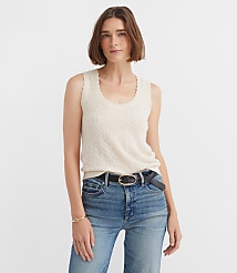 Scalloped Pointelle Sweater Tank Top carousel Product Image 2