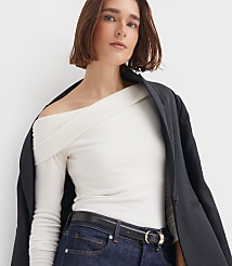 Foldover One Shoulder Top carousel Product Image 1