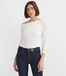 Foldover One Shoulder Top carousel Product Image 2