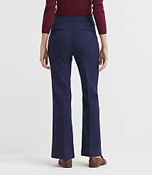 Pintucked Flare Pants in Twill carousel Product Image 3