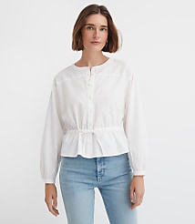 Clip Tie Peplum Shirt carousel Product Image 1