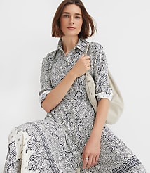 Paisley Midi Shirtdress carousel Product Image 1