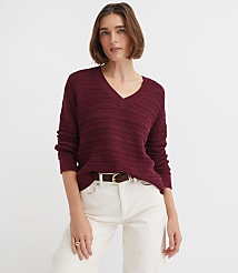 Stitchy V-Neck Sweater carousel Product Image 1