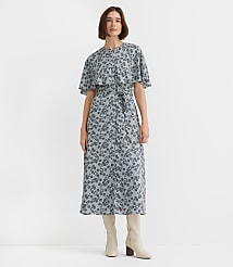 Floral Cape Midi Dress carousel Product Image 3