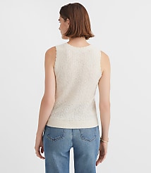 Scalloped Pointelle Sweater Tank Top carousel Product Image 3