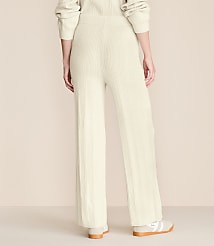 Lou & Grey Heathered Ribbed Wide Leg Sweater Pants carousel Product Image 3