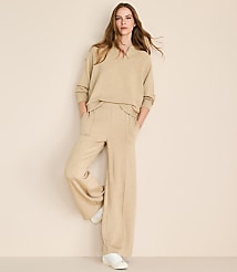 Lou & Grey Scubasoft Pintucked Wide Leg Pants carousel Product Image 1