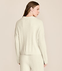 Lou & Grey Heathered Ribbed Collared Sweater carousel Product Image 3