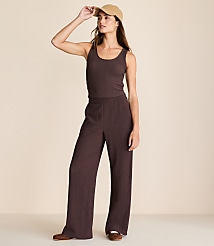 Lou & Grey Textured Wide Leg Pants carousel Product Image 1