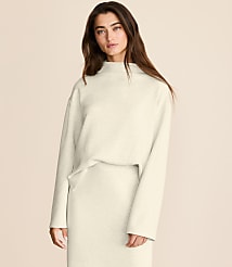 Lou & Grey Heathered Scubasoft Mock Neck Top carousel Product Image 3