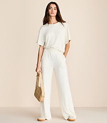 Lou & Grey Heathered Signaturesoft Wide Leg Pants carousel Product Image 1