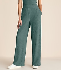 Lou & Grey Textured Wide Leg Pants carousel Product Image 2
