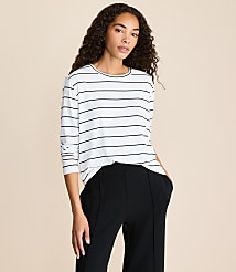 Lou & Grey Striped Essential Modal Long Sleeve Tee carousel Product Image 2