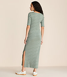 Lou & Grey Stripe Ribbed Maxi Elbow Sleeve Dress carousel Product Image 3