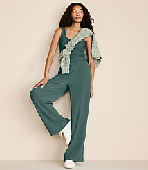 Lou & Grey Textured Wide Leg Pants carousel Product Image 1