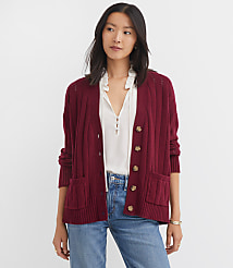 Petite Pointelle Girlfriend Cardigan carousel Product Image 2
