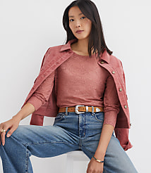 Petite Floral Lace Long Sleeve Crew Neck Tee carousel Product Image 1