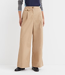 Petite Coin Pocket Pleated Wide Leg Pants in Twill carousel Product Image 3