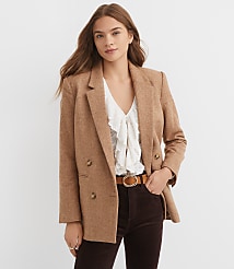 Petite Herringbone Relaxed Blazer carousel Product Image 1