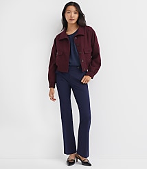 Tab Waist Boot Cut Pants in Bi-Stretch carousel Product Image 1