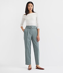 Belted Taper Pants in Melange carousel Product Image 1