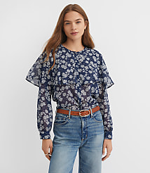 Floral Cape Blouse carousel Product Image 2