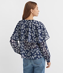 Floral Cape Blouse carousel Product Image 3