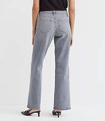 Mid Rise Relaxed Straight Jeans in Grey carousel Product Image 2