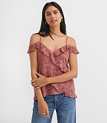 Floral Ruffle Off The Shoulder Cami carousel Product Image 1