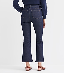 Curvy Patch Pocket High Rise Kick Crop Jeans in Classic Rinse Wash carousel Product Image 2