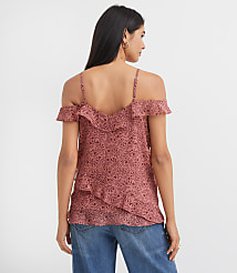 Floral Ruffle Off The Shoulder Cami carousel Product Image 3