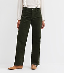 Five Pocket Relaxed Straight Pants in Brushed Corduroy carousel Product Image 2