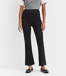 Petite Fresh Cut High Rise Kick Crop Jeans in Jet Black Wash carousel Product Image 2