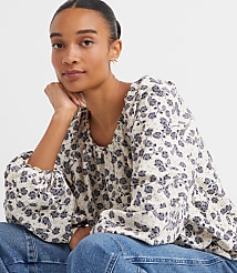 Petite Floral Bubble Blouse carousel Product Image 1