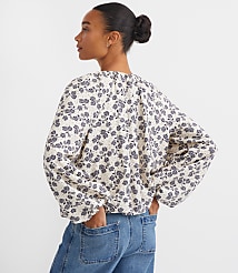 Petite Floral Bubble Blouse carousel Product Image 3
