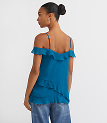 Petite Ruffle Off The Shoulder Cami carousel Product Image 3