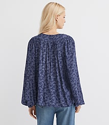 Petite Swirl Stitched Yoke Blouse carousel Product Image 3