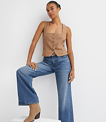 Herringbone Square Neck Vest Top carousel Product Image 2