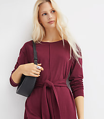 Heathered Tie Waist Mini Dress carousel Product Image 2