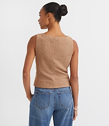 Herringbone Square Neck Vest Top carousel Product Image 4