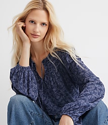 Swirl Stitched Yoke Blouse carousel Product Image 1