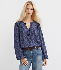 Swirl Stitched Yoke Blouse carousel Product Image 2